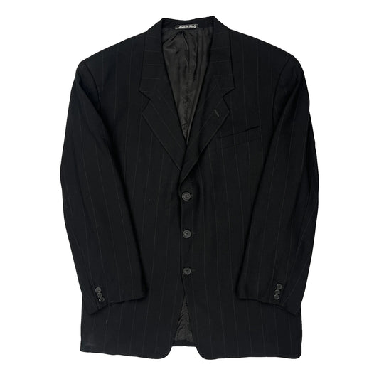 Giorgio Armani Pinstripe Blazer - Large Black Wool