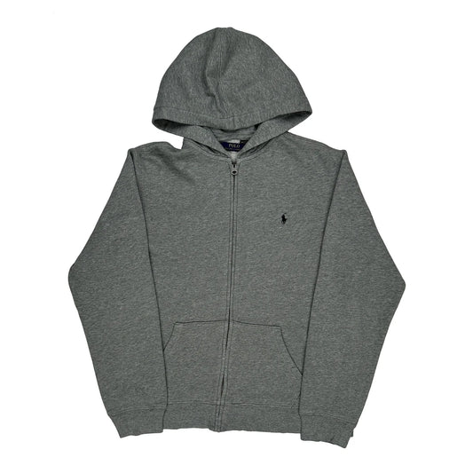 Polo By Ralph Lauren Full Zip Hoodie - Medium Grey Cotton