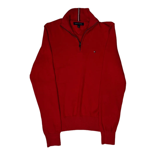 Tommy Hilfiger 1/4 Zip - Medium Red Knitted