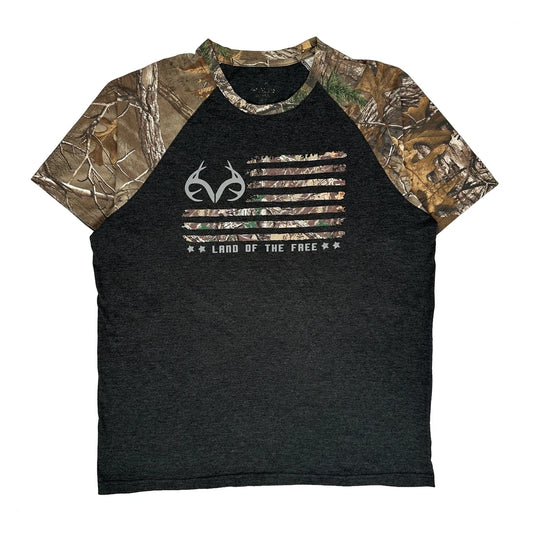 Realtree Camo T-Shirt - XL Grey Cotton