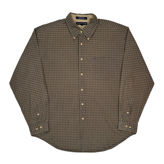 Vintage Tommy Hilfiger Checked Shirt - XL Brown Cotton