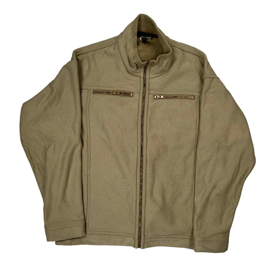 Unbranded Fleece Jacket - XL Beige Polyester