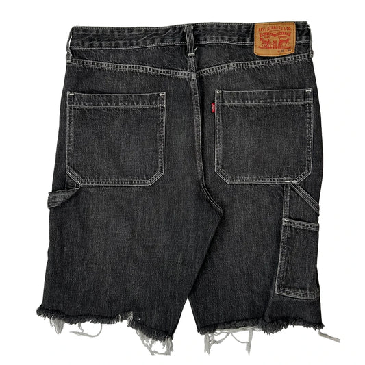 Carpenter Levis Denim Shorts - 36W 11L Black Cotton
