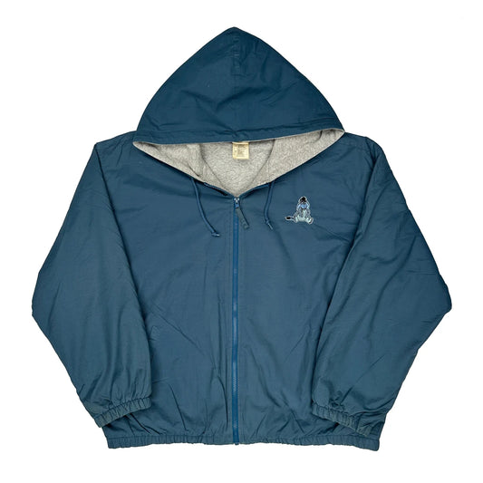 Vintage Eeyore Disney Cartoon Jacket - Large Blue Cotton Blend