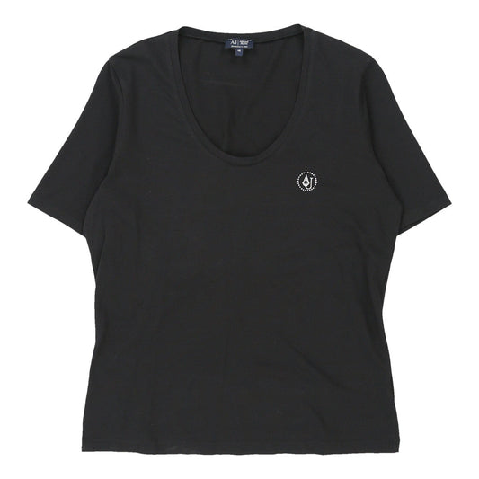 Armani Jeans T-Shirt - XL Black Cotton