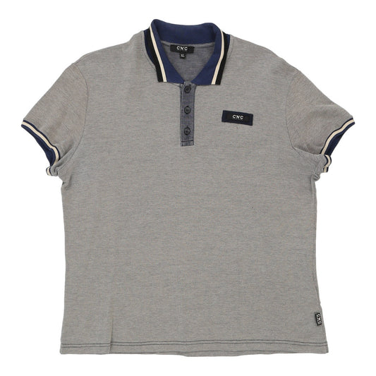 Vintage Costume National Polo Shirt - XL Grey Cotton