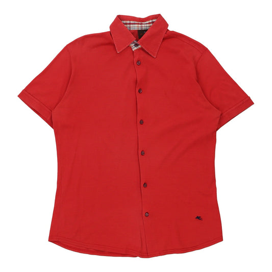 Vintage Etro Polo Shirt - Medium Red Cotton