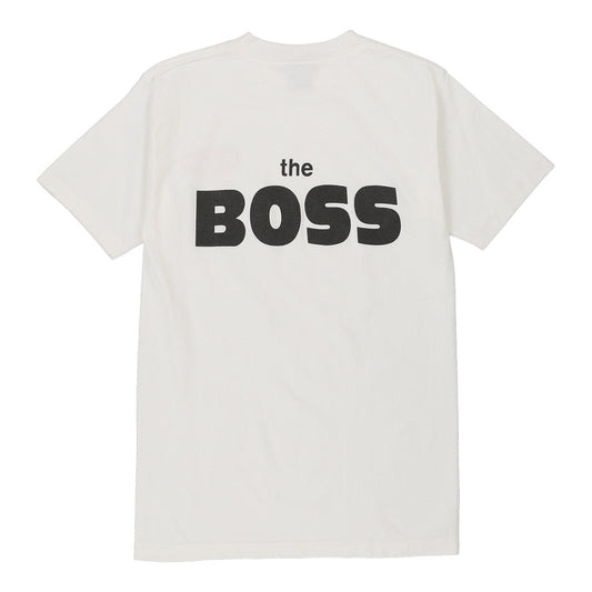Vintage white Single Stitch The Boss. Bristol T-Shirt - mens medium