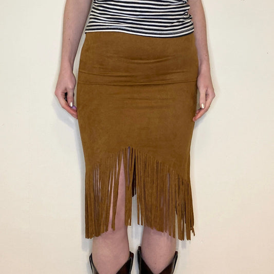 Vintage brown G&B Midi Skirt - womens 26" waist