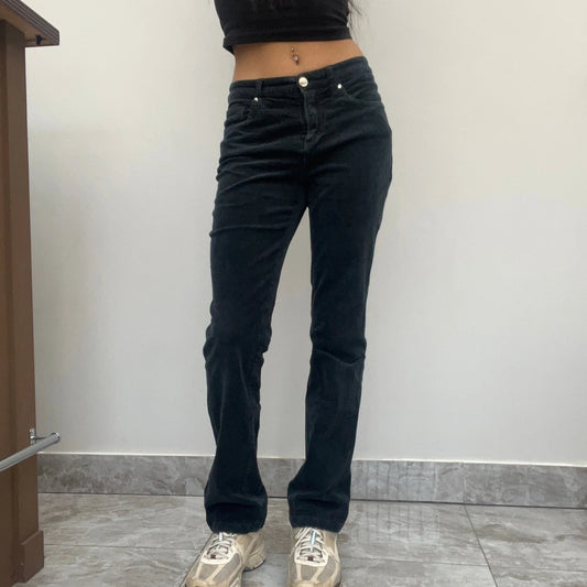 Vintage black Blugirl Blumarine Cord Trousers - womens 28" waist