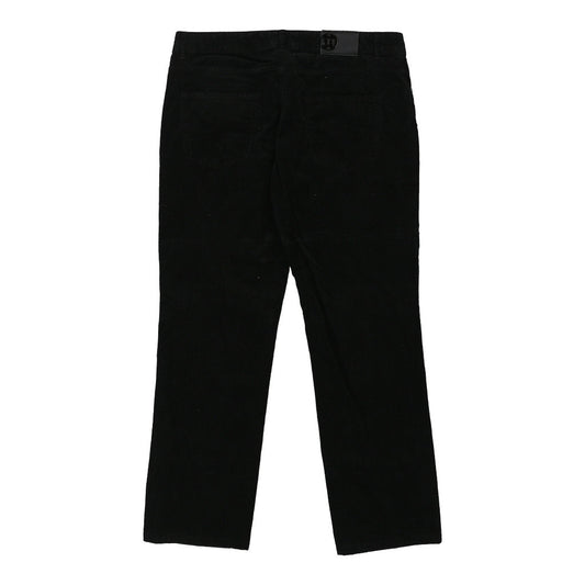 Vintage Trussardi Cord Trousers - 34W 28L Black Cotton