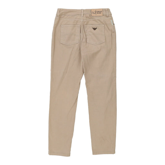 Vintage beige Armani Jeans Trousers - womens 28" waist