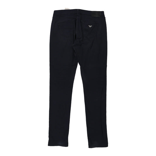 Vintage Armani Jeans Trousers - 35W 36L Navy Cotton