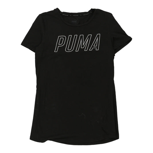 Vintage Puma Spellout T-Shirt - Large Black Cotton