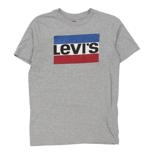 Vintage Age 12-13 Levis Spellout T-Shirt - XL Grey Cotton