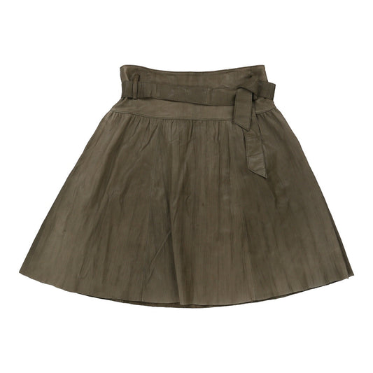 Vintage Essentiel Antwerp Mini Skirt - 30W UK 10 Green Leather