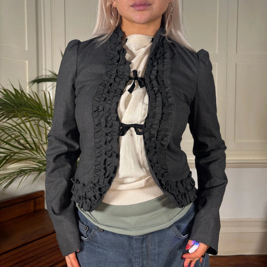 Vintage grey Sisley Blazer - womens small