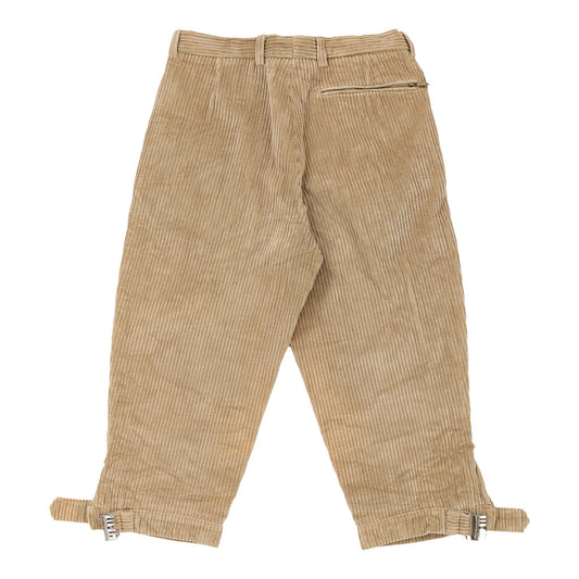 Vintage Luca Visconti Di Modrone Shorts - 28W UK 10 Beige Cotton