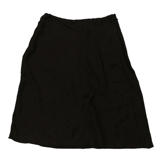 Vintage Donna Karan Midi Skirt - XS Brown Silk