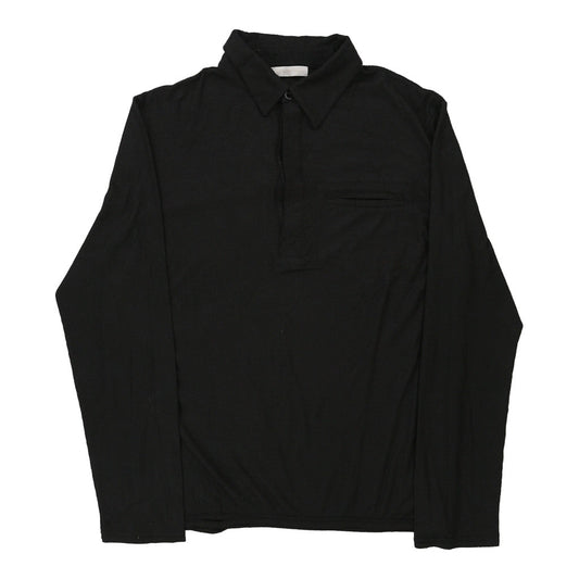 Vintage Ermanno Scervino Shirt - Medium Black Cotton Blend