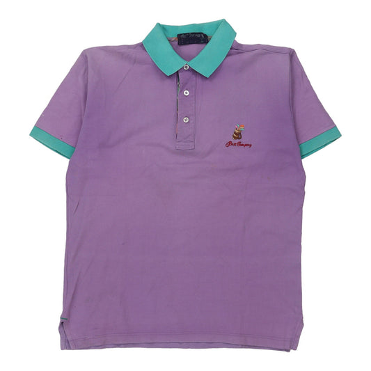 Vintage Best Company Polo Shirt - Large Purple Cotton