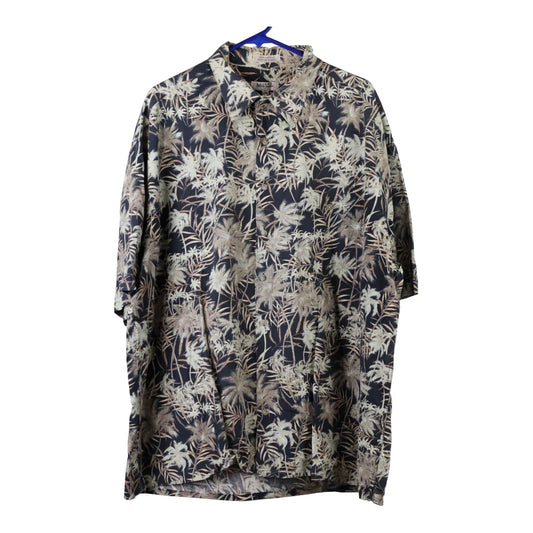 Vintage Pierre Cardin Floral Hawaiian Shirt - 2XL Black Viscose Blend