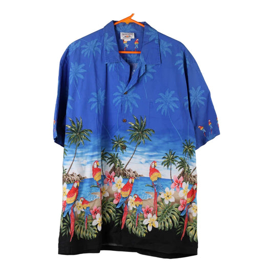 Vintage blue Made in USA Pacific Legend Hawaiian Shirt - mens xx-large