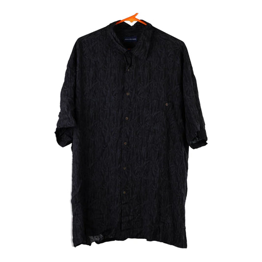 Vintage John Ashford Hawaiian Shirt - 2XL Black Viscose Blend