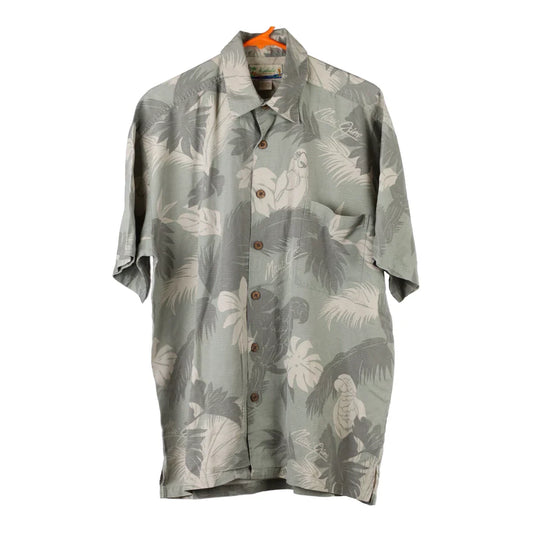 Vintage Kahala Floral Hawaiian Shirt - Medium Khaki Viscose Blend