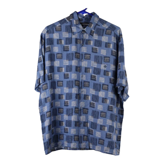 Vintage Waterman Hawaiian Shirt - Medium Blue Viscose Blend