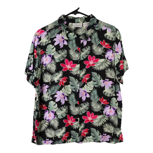 Vintage Basic Editions Floral Hawaiian Shirt - XL Multicoloured Viscose Blend