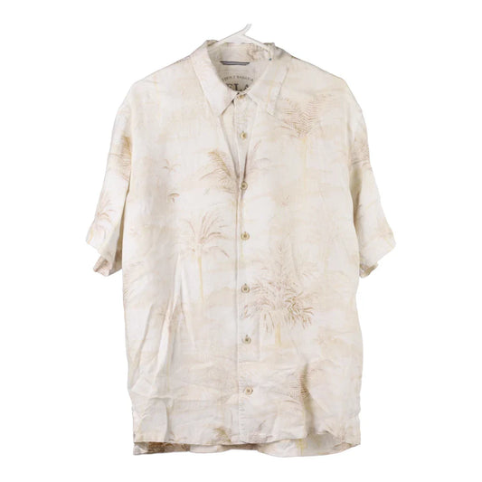Vintage Relax Floral Hawaiian Shirt - Medium Beige Viscose Blend