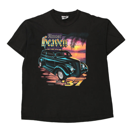 Vintage black Made in USA Almost Heaven Lee T-Shirt - mens x-large