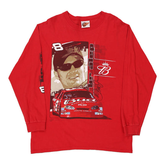 Vintage red Dale Earnhardt Jr Winners Circle Long Sleeve T-Shirt - mens x-large