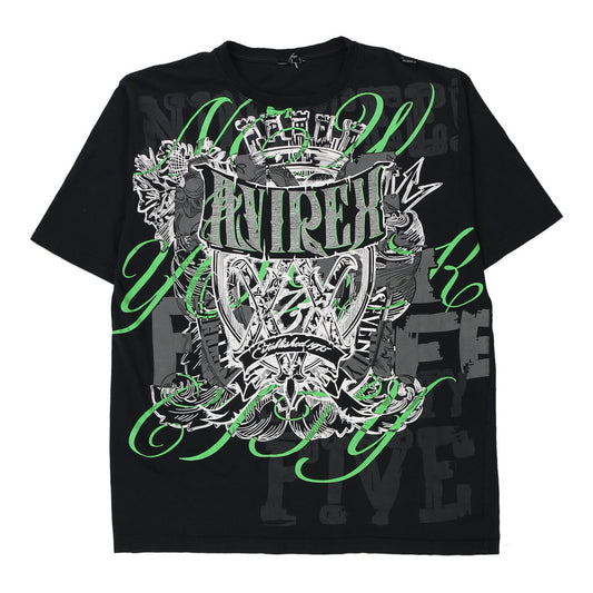 Vintage black Avirex T-Shirt - mens x-large