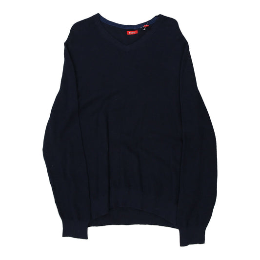Vintage navy Izod Jumper - mens large