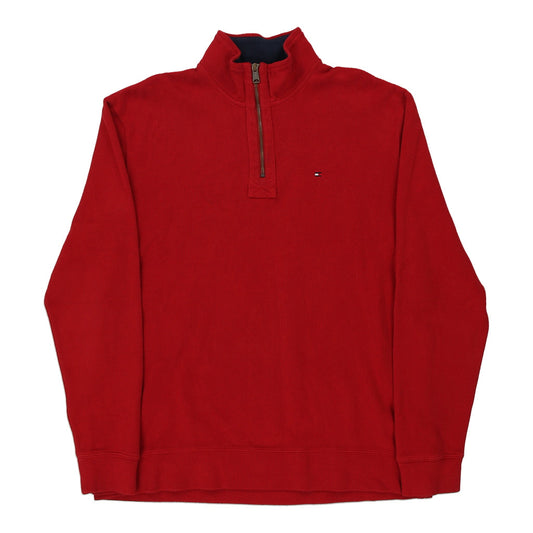 Vintage red Tommy Hilfiger 1/4 Zip - mens x-large