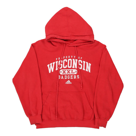 Vintage red Wisconsin Badgers Adidas Hoodie - mens small