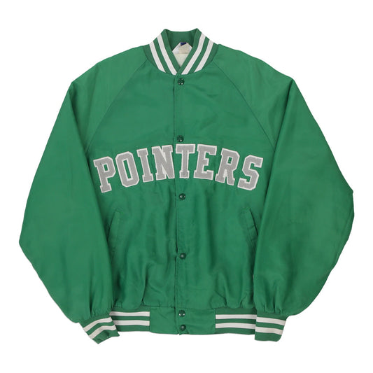 Vintage green Made in USA Pointers West Ark Varsity Jacket - mens large