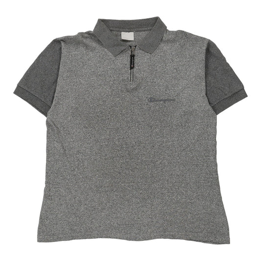 Vintage grey Champion Polo Shirt - mens large