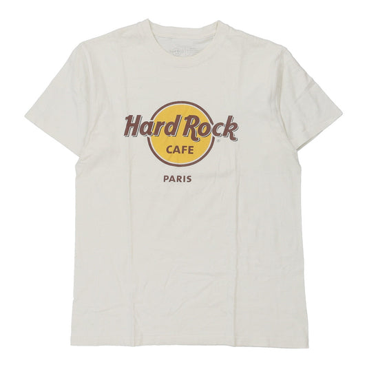 Vintage white Paris Hard Rock Cafe T-Shirt - mens medium