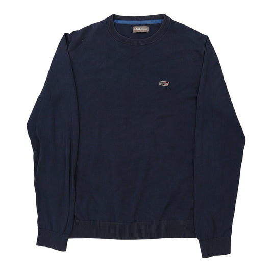 Vintage navy Napapijri Jumper - mens large