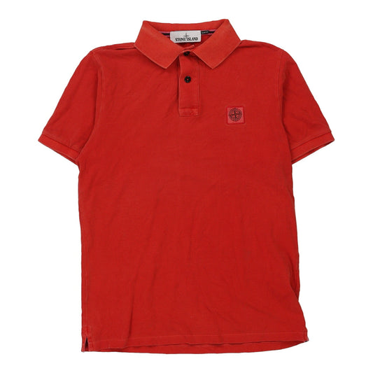 Vintage red Stone Island Polo Shirt - mens medium