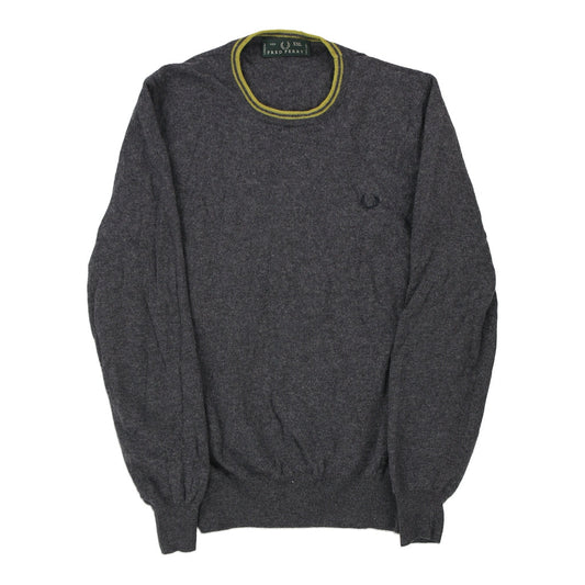Vintage Fred Perry Jumper - Medium Grey Wool