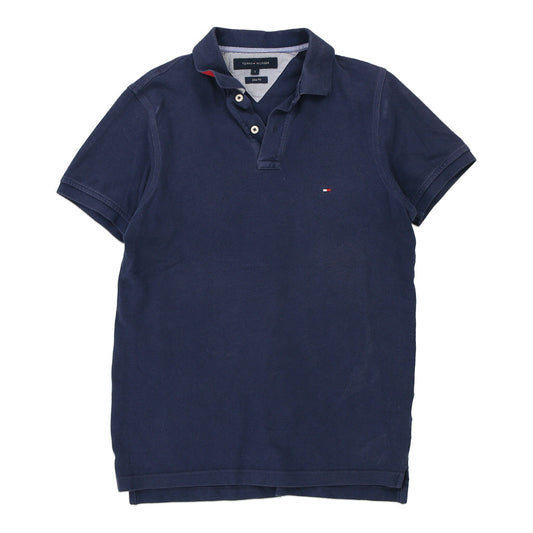 Vintage Tommy Hilfiger Slim Fit Polo Shirt - Small Navy Cotton