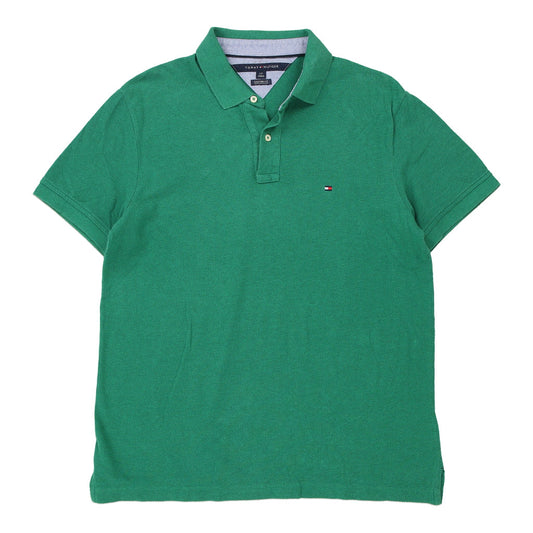 Vintage Tommy Hilfiger Polo Shirt - Large Green Cotton