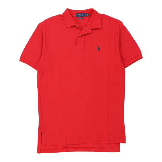 Vintage Ralph Lauren Tall Polo Shirt - Small Red Cotton