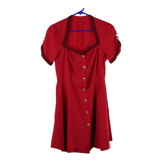 Vintage burgundy 1980's Unbranded Dress - womens medium