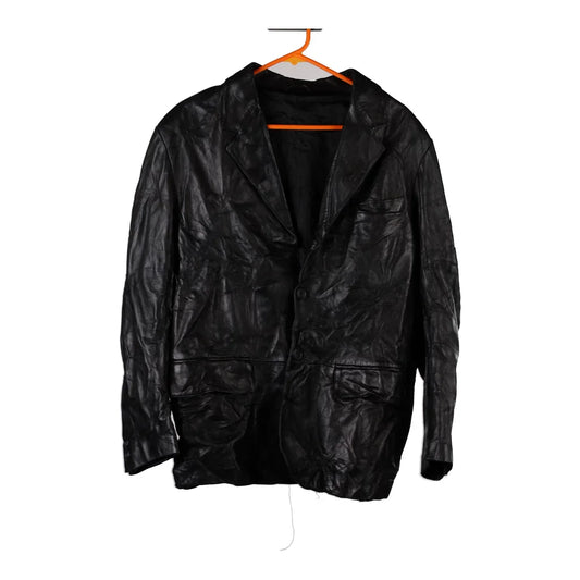 Vintage black Unbranded Leather Jacket - mens medium