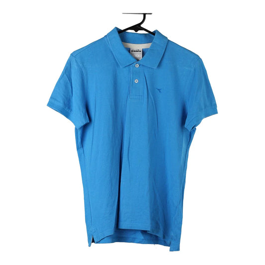 Vintage Diadora Polo Shirt - Small Blue Cotton